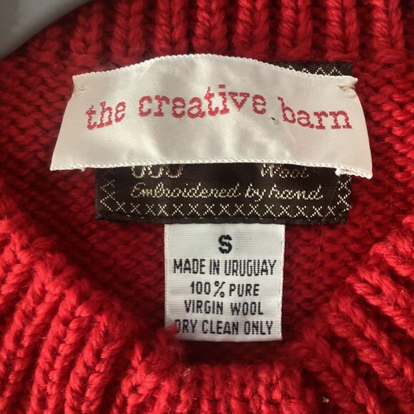 Vintage South Wool Hand Embroidered Cardigan Christmas Sweater Womens Size S Ski - Picture 8 of 13